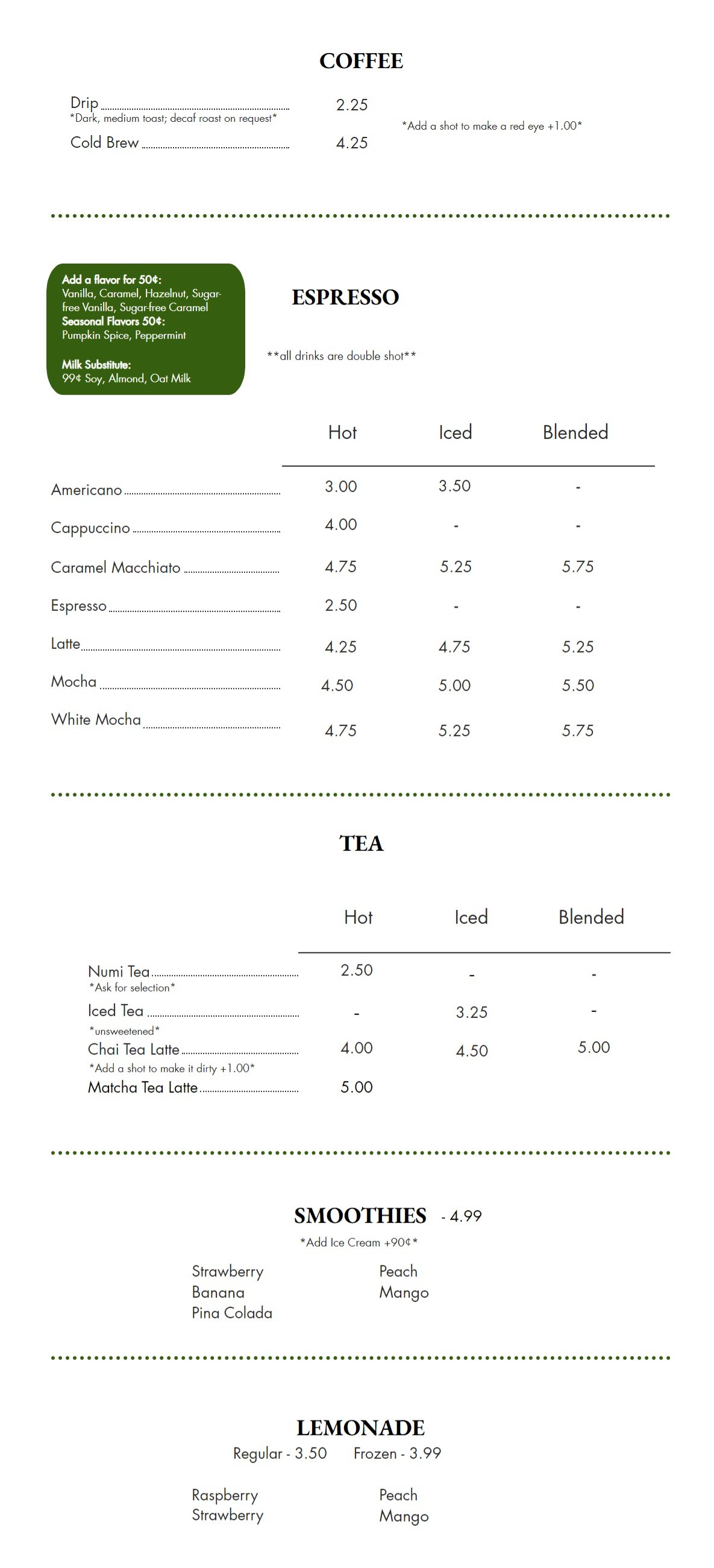 House of Bagels Central Coast menus in San Luis Obispo, California