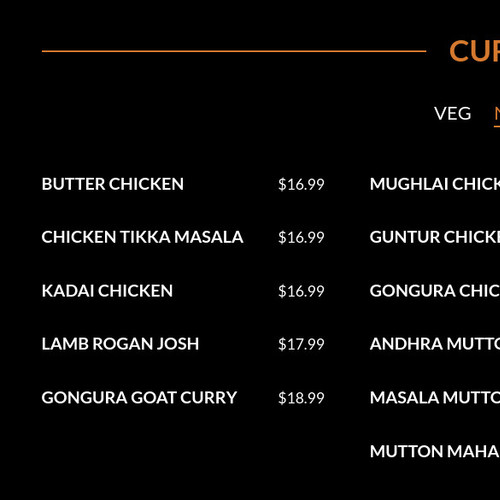 Menu - Scarborough ON's Indraprastha Indian Cuisine Restaurant ...