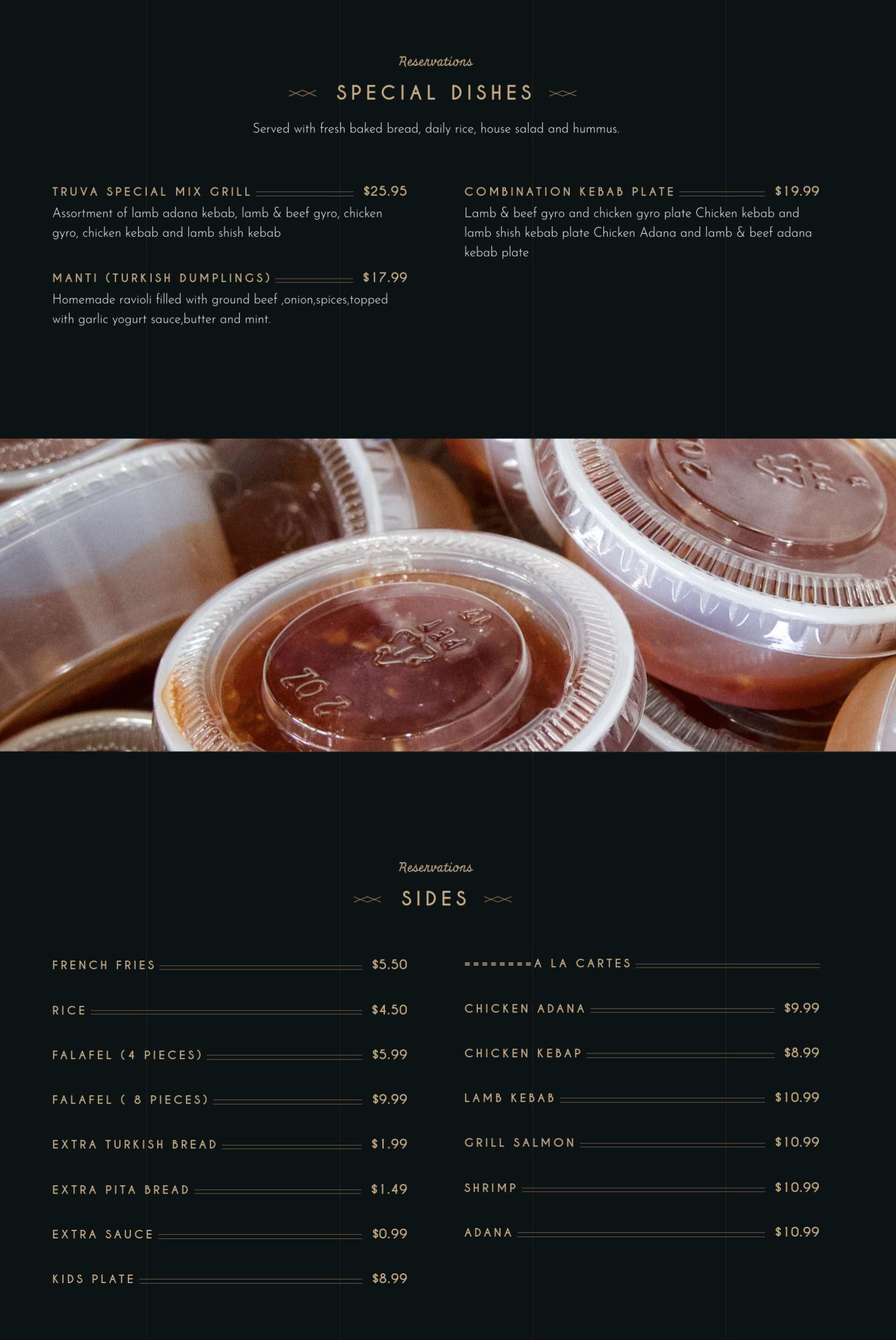 Truva Mediterranean Grill menus in Pleasanton, California, United States